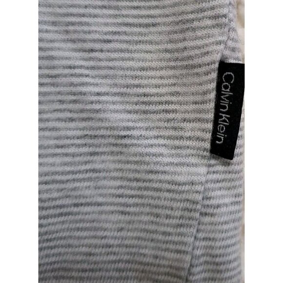Calvin Klein Liquid Touch L Gray Stripe Short Sleeve T-Shirt - Picture 4 of 6